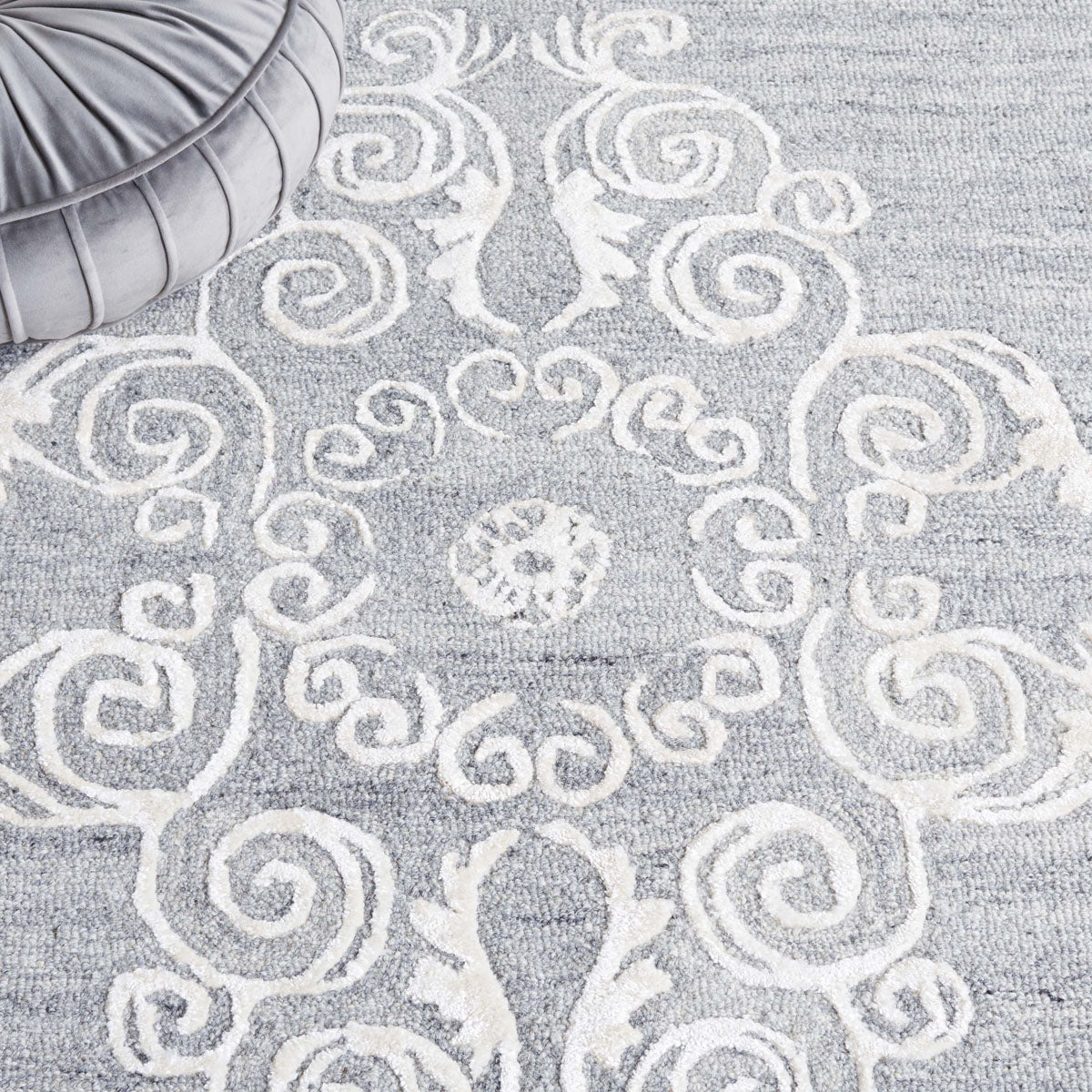 Safavieh Glamour 604 Rug, GLM604 - Grey / Ivory