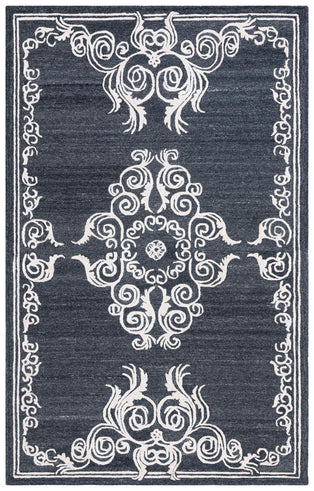 Safavieh Glamour 604 Rug, GLM604 - Black / Ivory