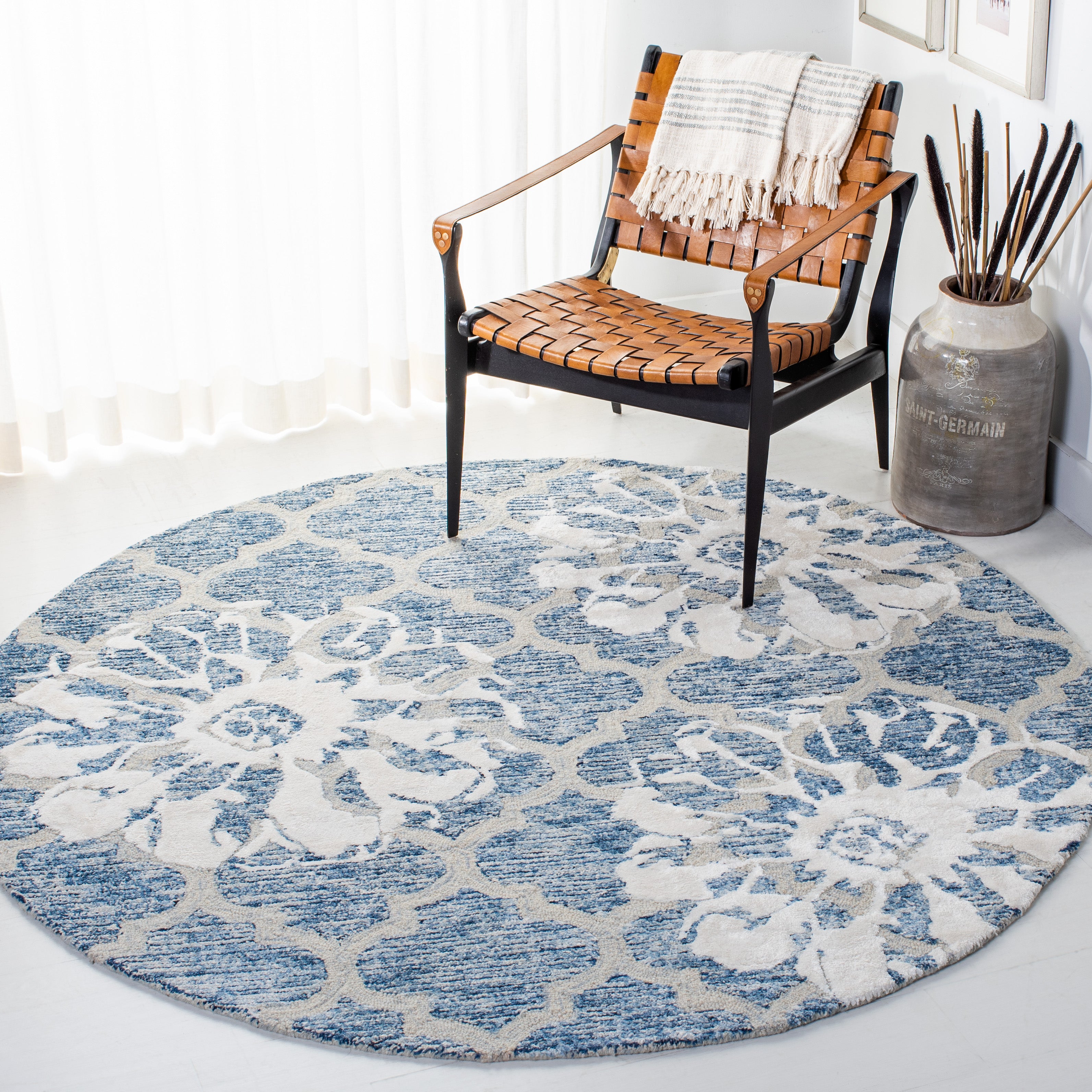 Safavieh Glamour 662 Rug, GLM662 - Navy / Ivory