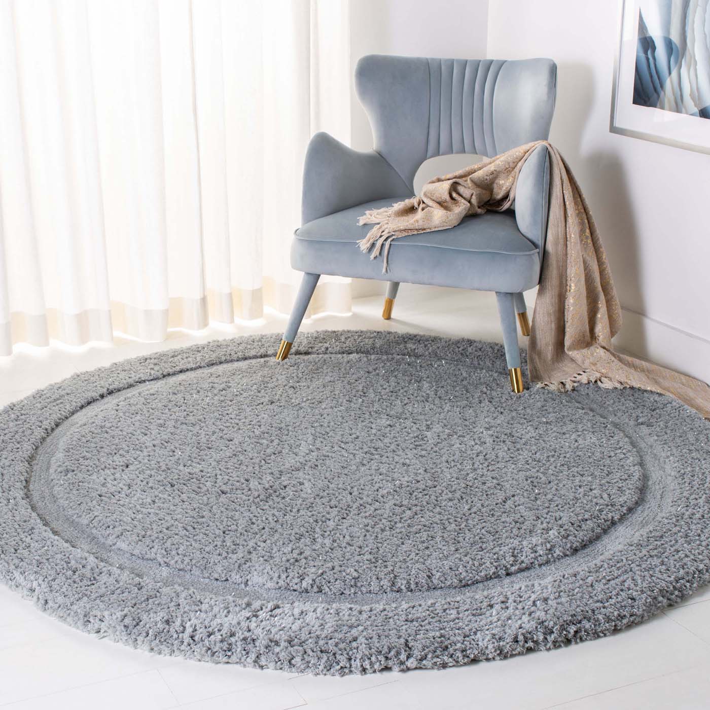 Safavieh Glamour Shag 101 Rug, GLS101 - Grey