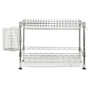 Safavieh Darina Adjustable Chrome Wire Dish Rack (17.7 In. W X 9.8 In. D X 11.8 In. H) , HAC1000