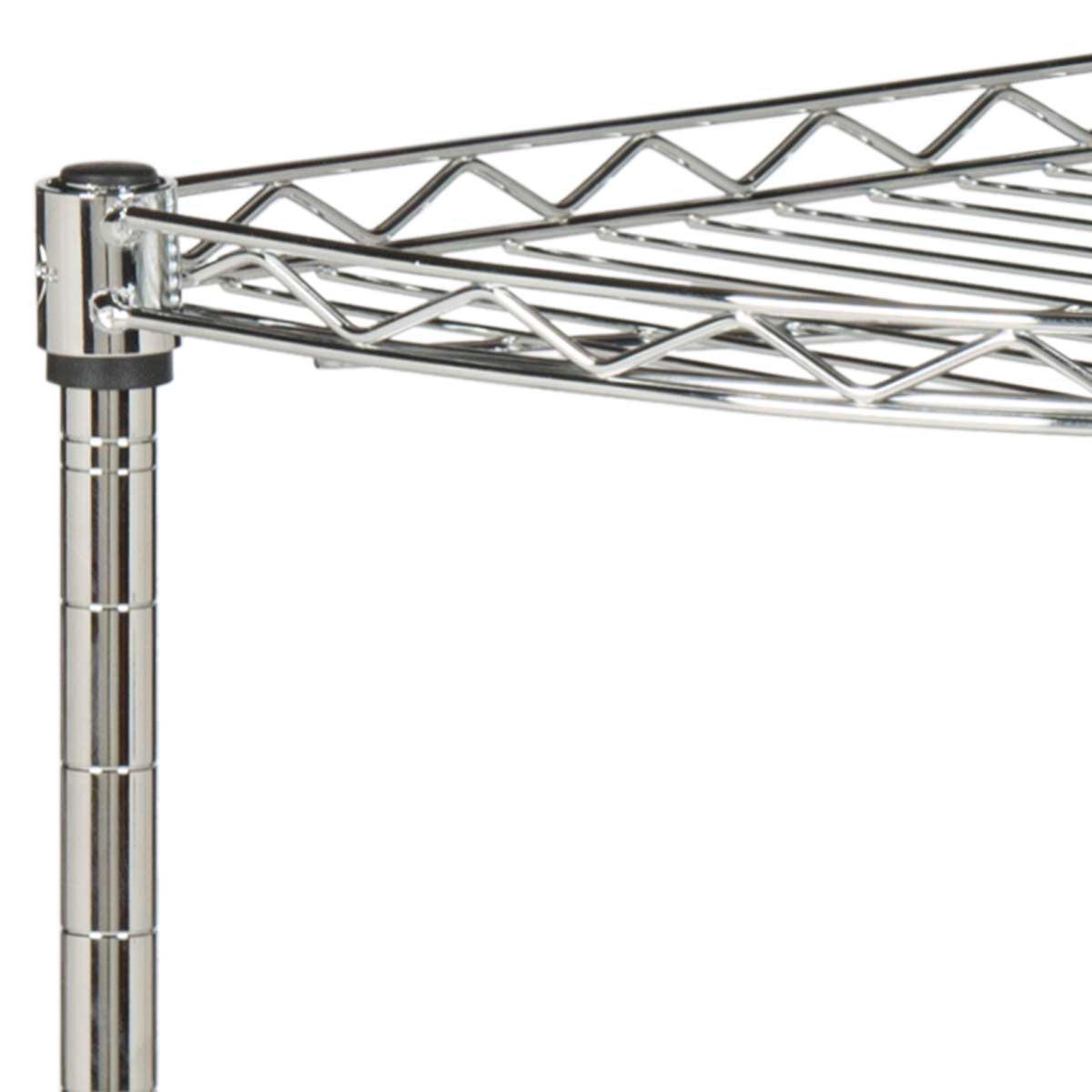 Safavieh Damaris 4 Tier Chrome Wire Corner Rack (11.8 In. W X 11.8 In. D X 31.5 In. H) , HAC1004 - Chrome