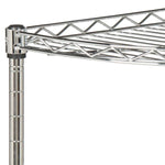Safavieh Damaris 4 Tier Chrome Wire Corner Rack (11.8 In. W X 11.8 In. D X 31.5 In. H) , HAC1004 - Chrome