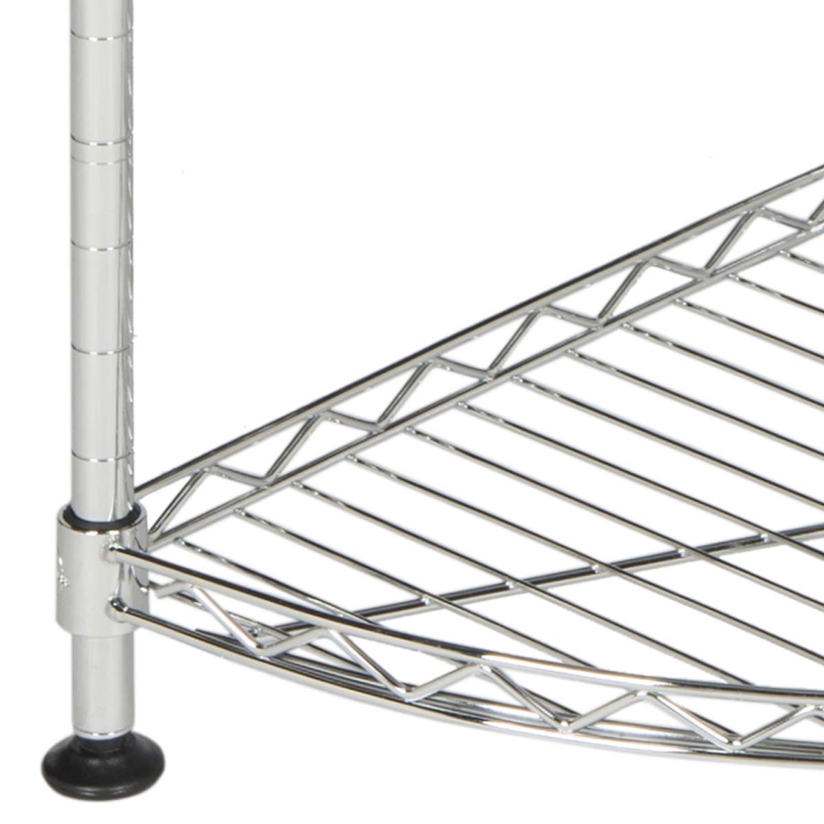 Safavieh Damaris 4 Tier Chrome Wire Corner Rack (11.8 In. W X 11.8 In. D X 31.5 In. H) , HAC1004 - Chrome