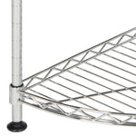 Safavieh Damaris 4 Tier Chrome Wire Corner Rack (11.8 In. W X 11.8 In. D X 31.5 In. H) , HAC1004 - Chrome