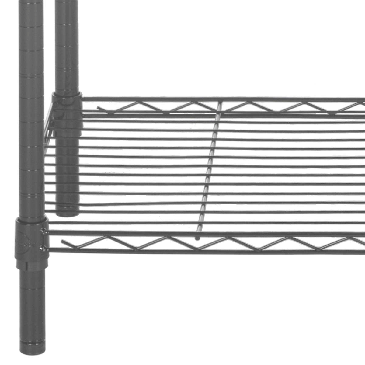 Safavieh Ceasar 5 Tier Chrome Wire Adjustable Rack (35.4 In. W X 17.7 In. D X 70.9 In. H) , HAC1006 - Chrome