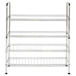 Safavieh Lidia Chrome Wire Adjustable Shoe Rack (29.5 In. W X 9.8 In. D X 33.5 In. H) , HAC1007