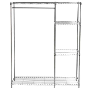 Safavieh Betsy Chrome Wire Adjustable Garment Rack (47.2 In. W X 17.7 In. D X 59.1 In. H) , HAC1008