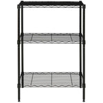 Safavieh Sierra Mini 3 Tier Chrome Wire Shelve (23 In. W X 13 In. D X 35 In. H) , HAC2000 - Black