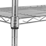 Safavieh Sierra Mini 3 Tier Chrome Wire Shelve (23 In. W X 13 In. D X 35 In. H) , HAC2000 - Chrome