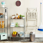 Safavieh Sierra Mini 3 Tier Chrome Wire Shelve (23 In. W X 13 In. D X 35 In. H) , HAC2000 - Chrome