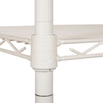 Safavieh Sierra Mini 3 Tier Chrome Wire Shelve (23 In. W X 13 In. D X 35 In. H) , HAC2000 - Ivory