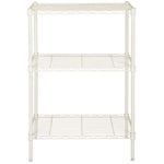 Safavieh Sierra Mini 3 Tier Chrome Wire Shelve (23 In. W X 13 In. D X 35 In. H) , HAC2000 - Ivory