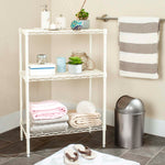 Safavieh Sierra Mini 3 Tier Chrome Wire Shelve (23 In. W X 13 In. D X 35 In. H) , HAC2000 - Ivory