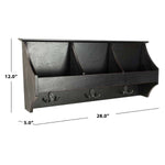 Safavieh Darcey Hanging Storage Wall Rack , HAC5702 - Black