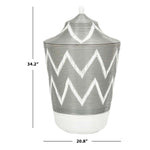 Safavieh Reina Rattan Jar Basket , HAC6004 - Grey / White