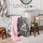 Safavieh Reina Rattan Jar Basket , HAC6004 - Grey / White