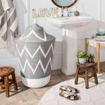 Safavieh Reina Rattan Jar Basket , HAC6004 - Grey / White