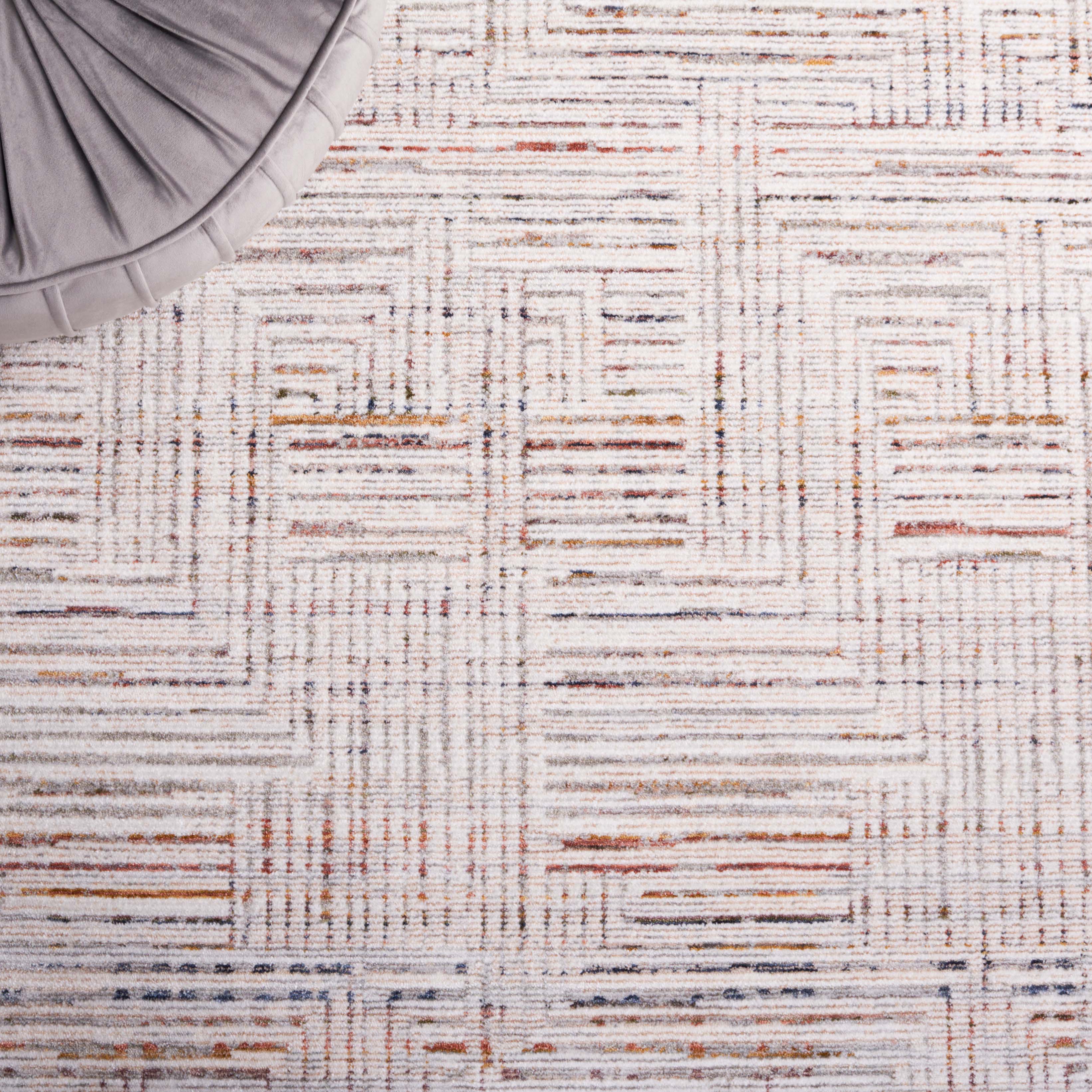Safavieh Harlow 105 Rug, HAR105 - Ivory Grey / Rust