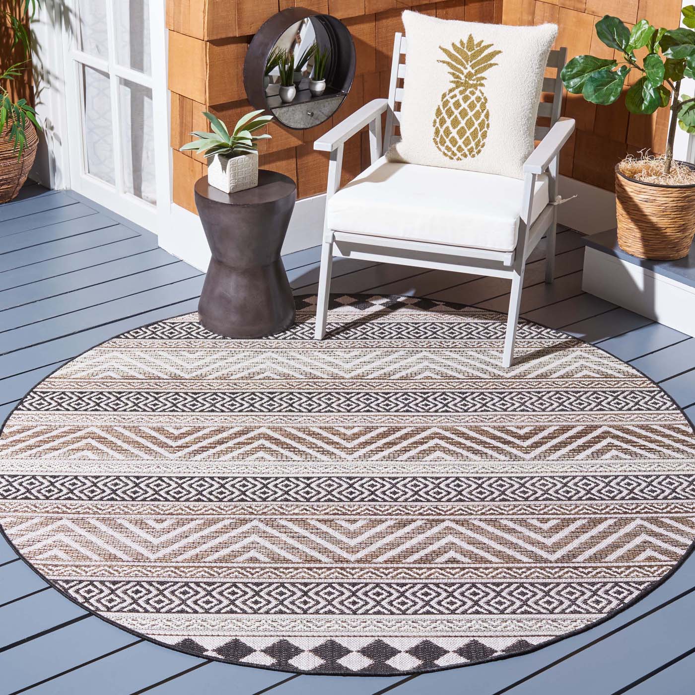 Safavieh Havana 325 Rug, HAV325 - Light Brown / Black
