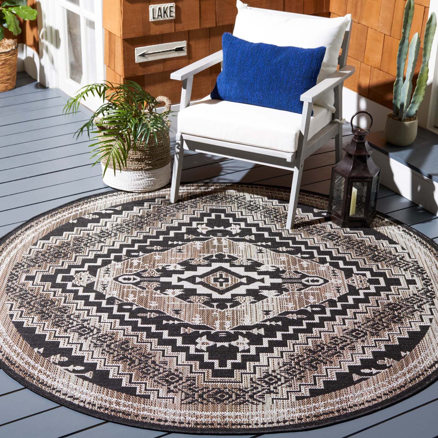 Safavieh Havana 341 Rug, HAV341 - Light Brown / Black
