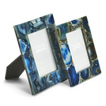 Two's Company S/2 Blue Agate Photo Frames Incl 2 Sizes