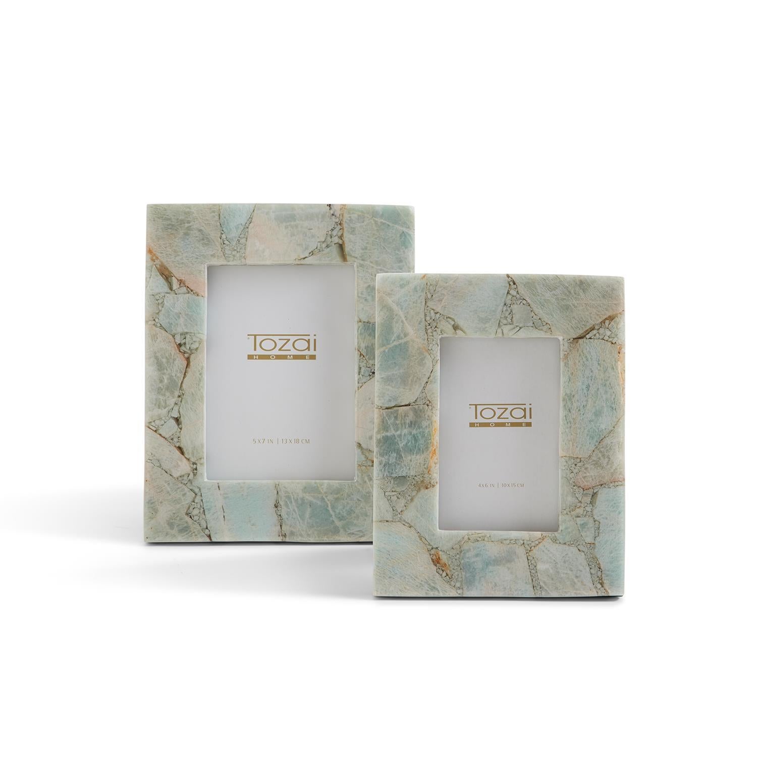 Two's Company S/2 Amazonite Photo Frames Incl 2 Sizes