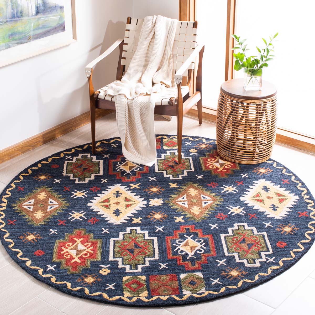 Safavieh Heritage 53 Rug, HG353 - Navy / Red
