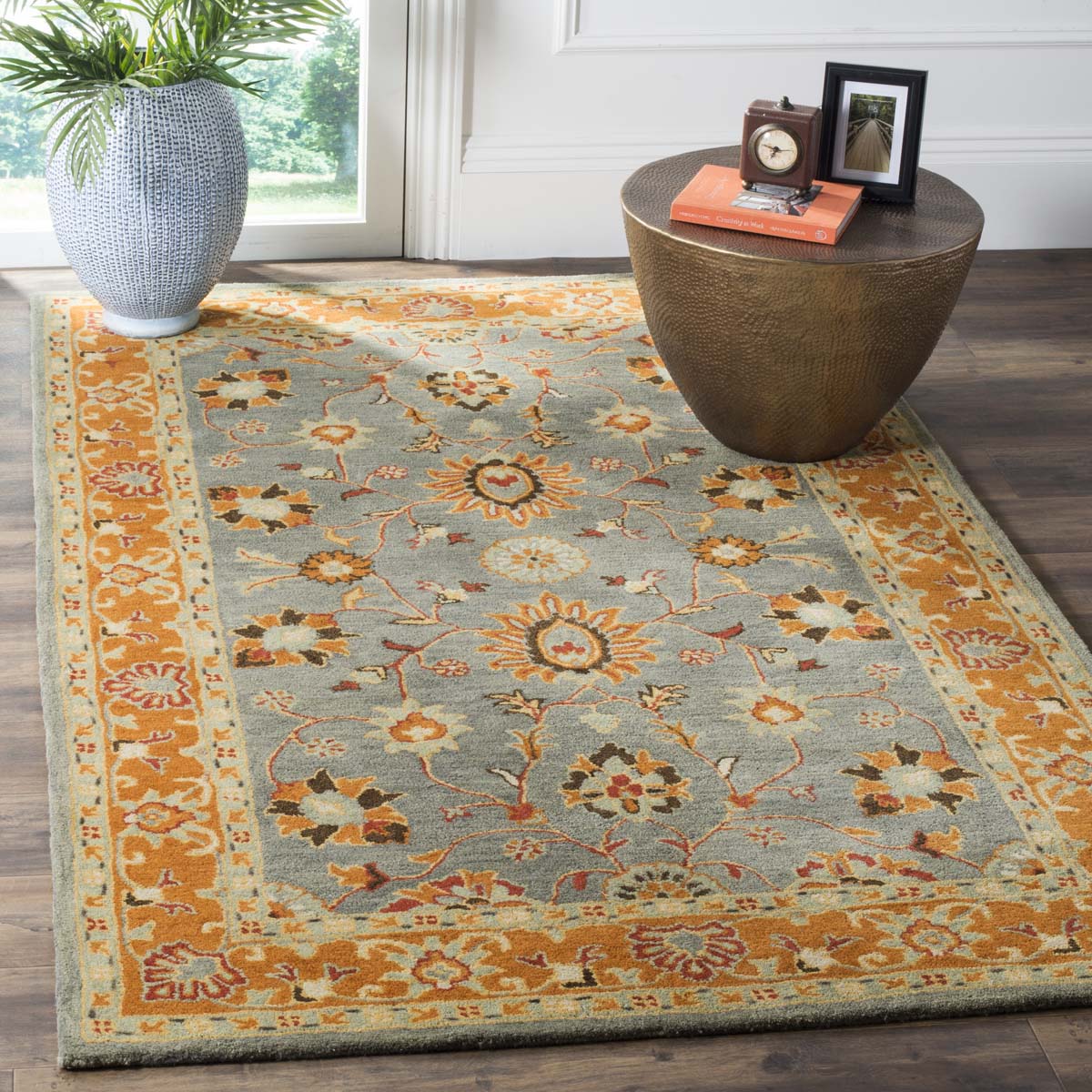 Safavieh Heritage 01A Rug, HG401A - Blue / Orange