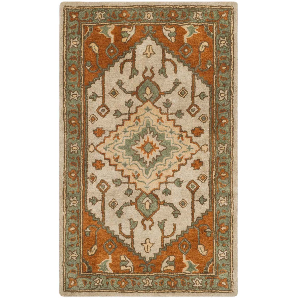 Safavieh Heritage 06A Rug, HG406A - Light Blue / Rust