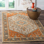 Safavieh Heritage 06A Rug, HG406A - Light Blue / Rust