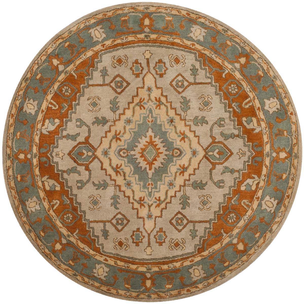 Safavieh Heritage 06A Rug, HG406A - Light Blue / Rust