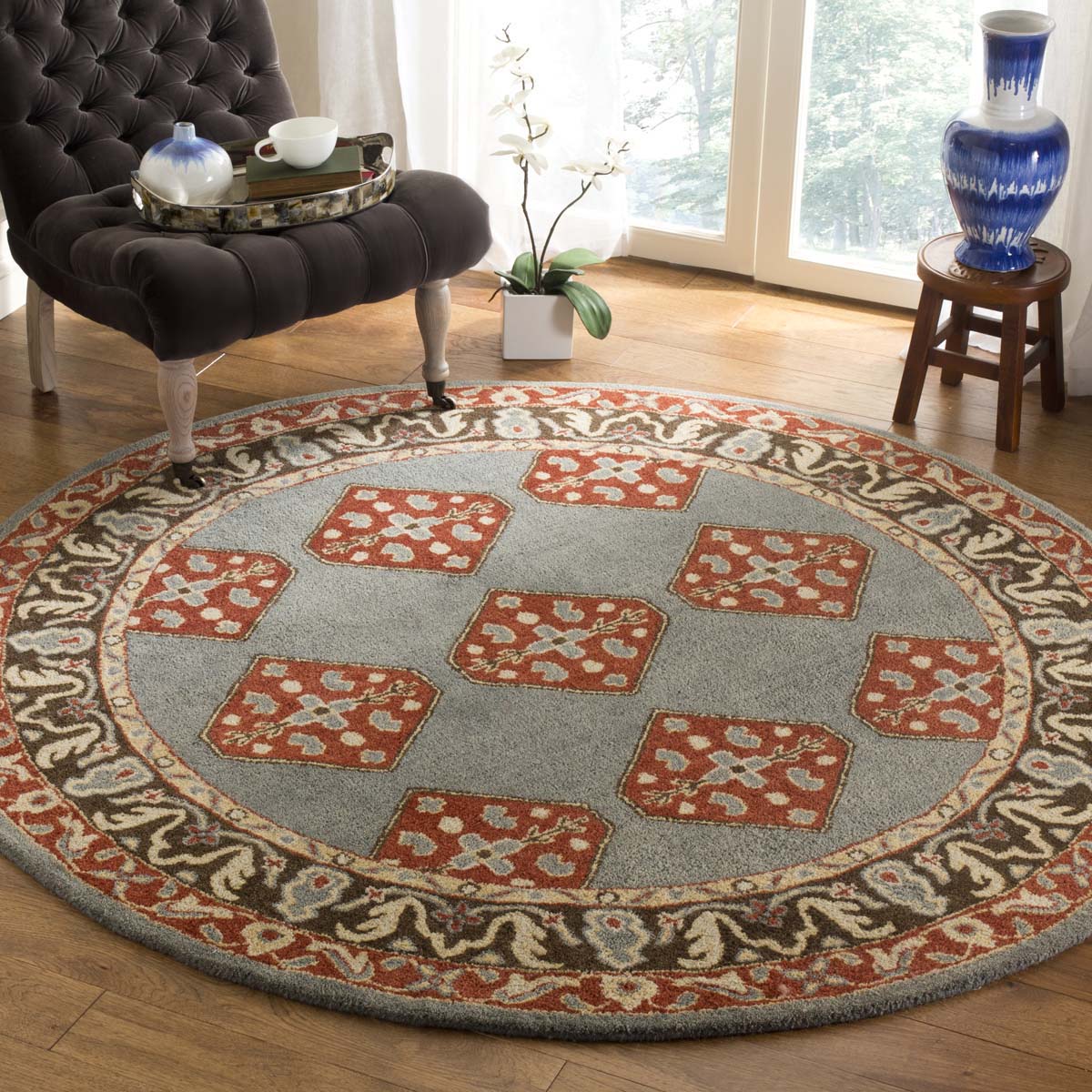 Safavieh Heritage 14A Rug, HG414A - Blue / Charcoal