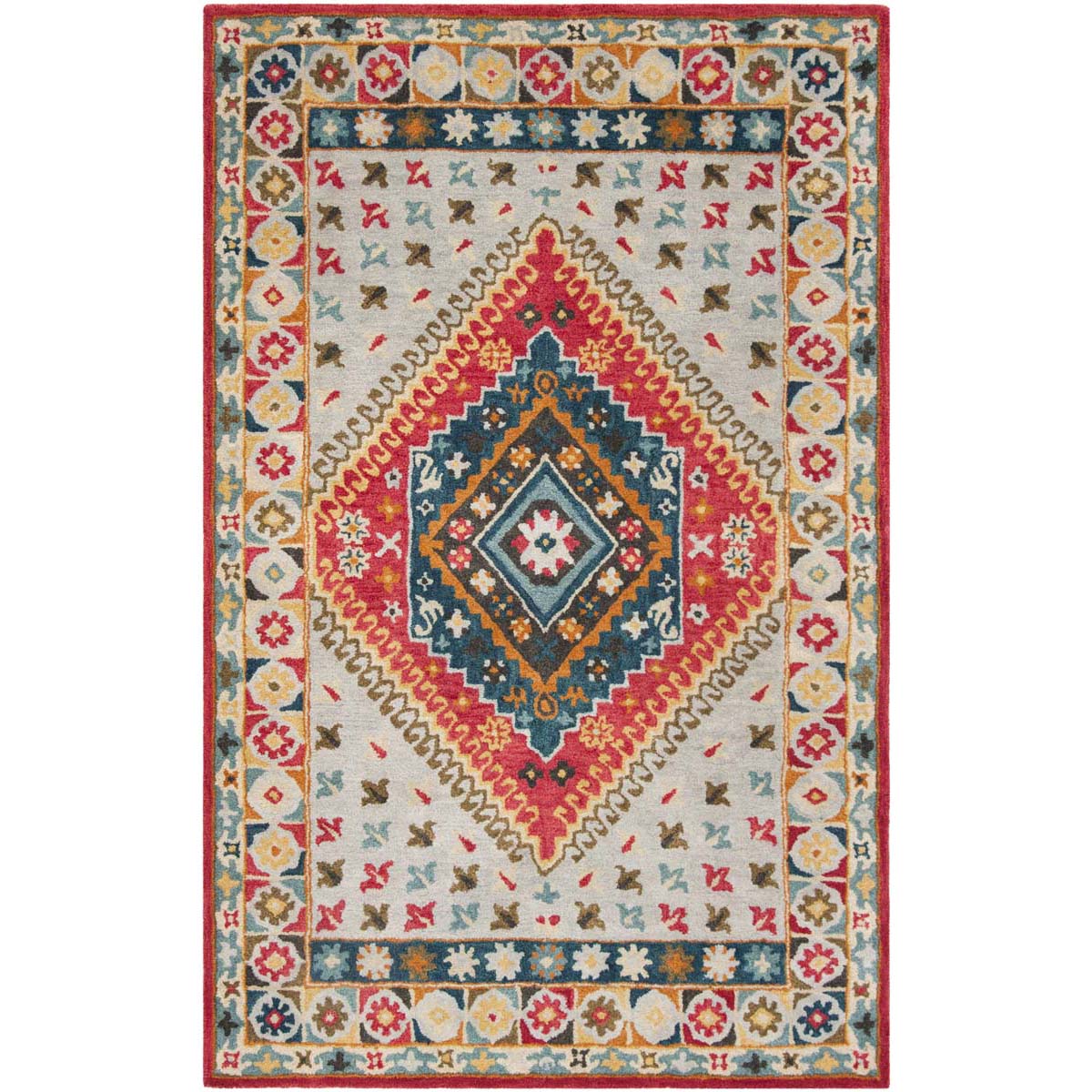 Safavieh Heritage 25F Rug, HG425F - Grey / Red