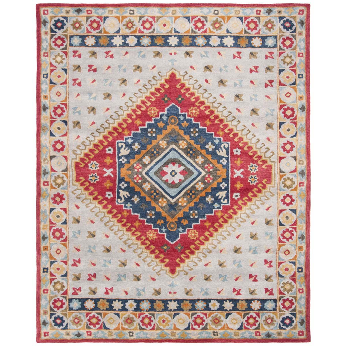 Safavieh Heritage 25F Rug, HG425F - Grey / Red