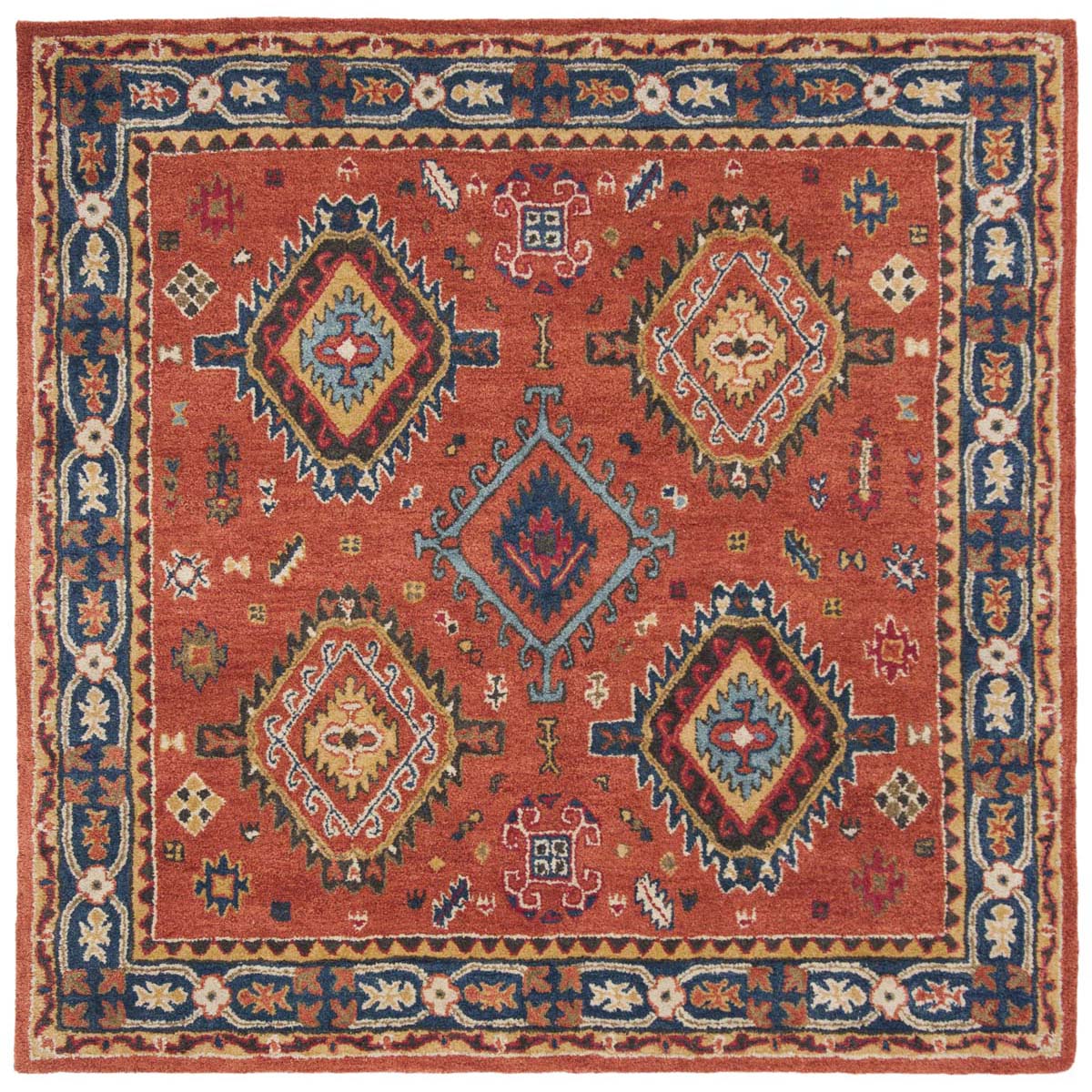 Safavieh Heritage 27P Rug, HG427P - Rust / Navy