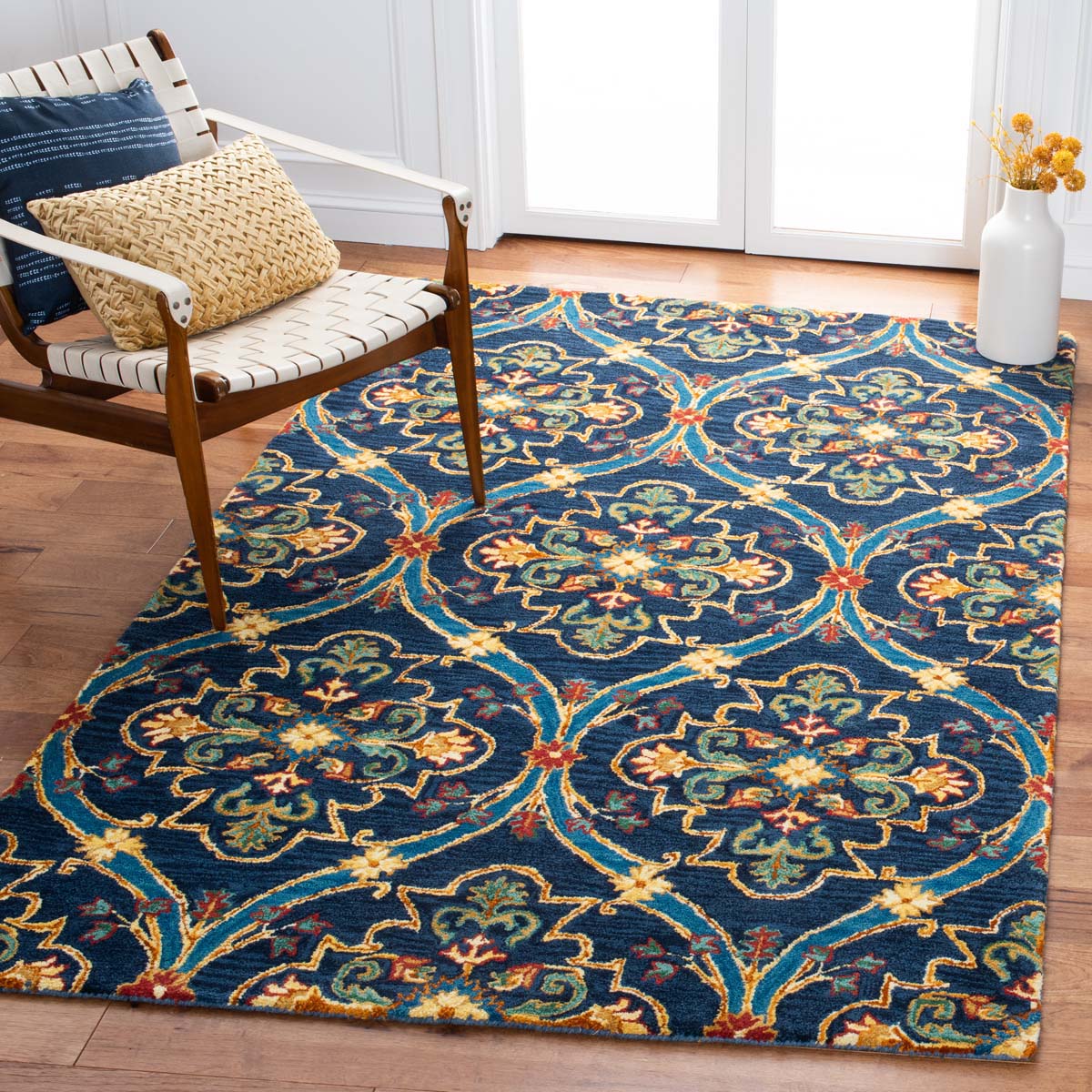 Safavieh Heritage 75 Rug, HG475 - Navy / Yellow