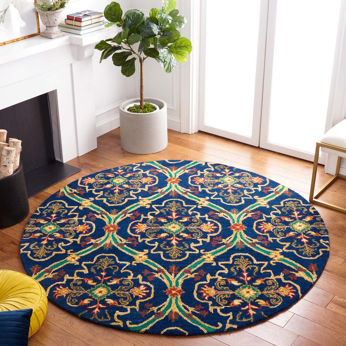 Safavieh Heritage 75 Rug, HG475 - Navy / Yellow
