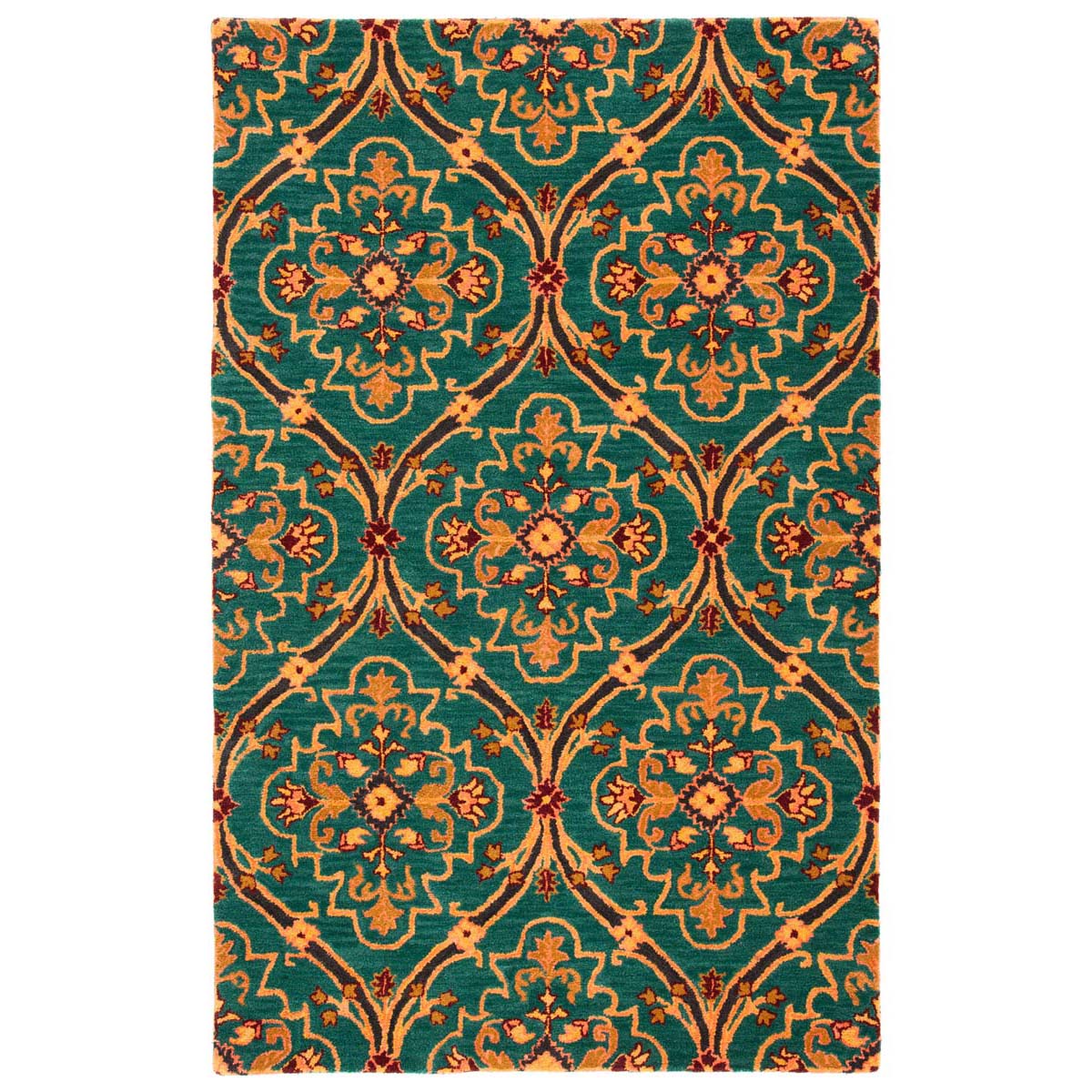 Safavieh Heritage 75 Rug, HG475 - Green / Orange