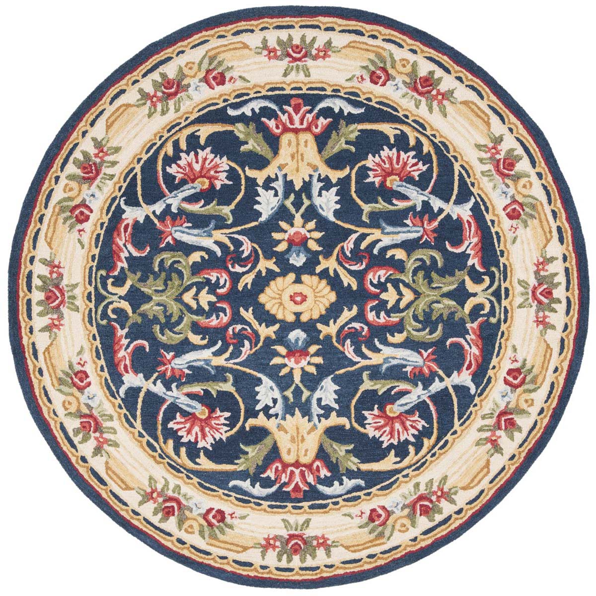 Safavieh Heritage 57N Rug, HG657N - Navy / Ivory