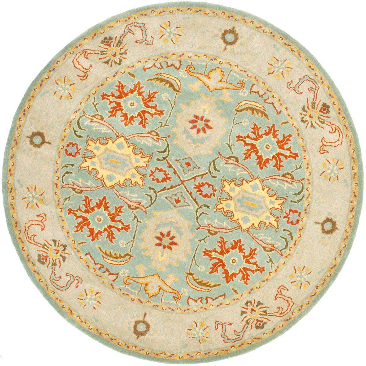 Safavieh Heritage 34A Rug, HG734A - Light Blue / Ivory