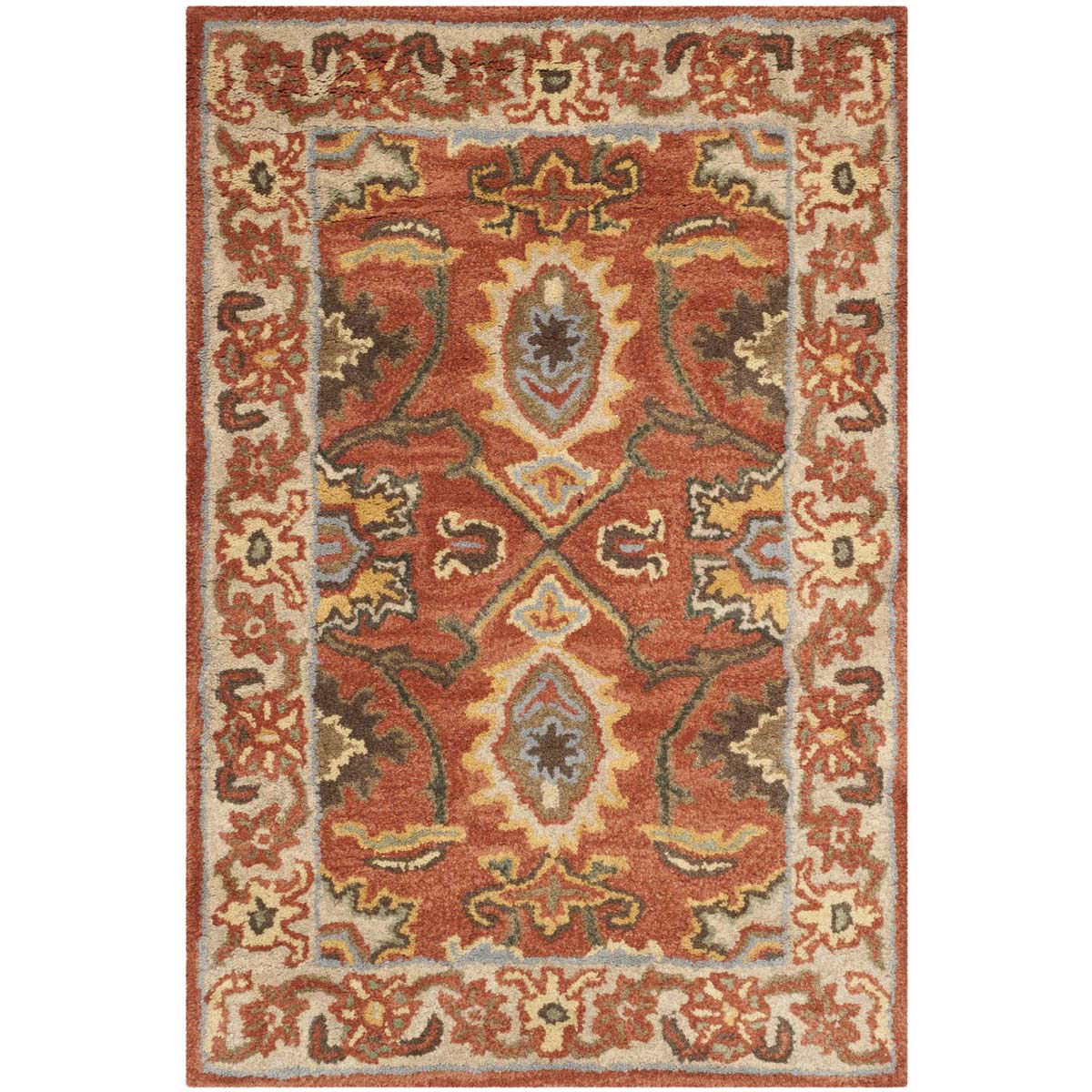 Safavieh Heritage 34D Rug, HG734D - Rust / Beige