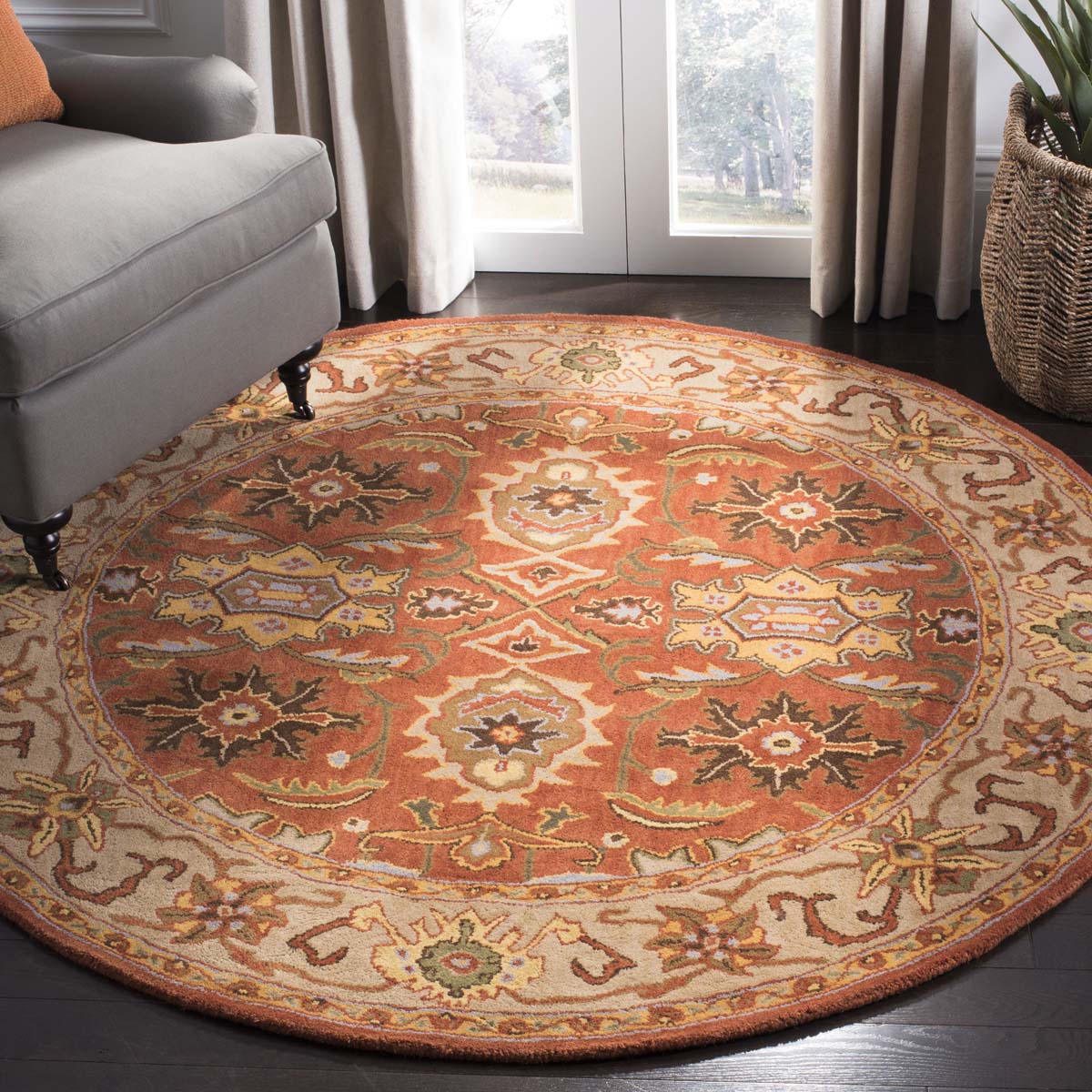 Safavieh Heritage 34D Rug, HG734D - Rust / Beige