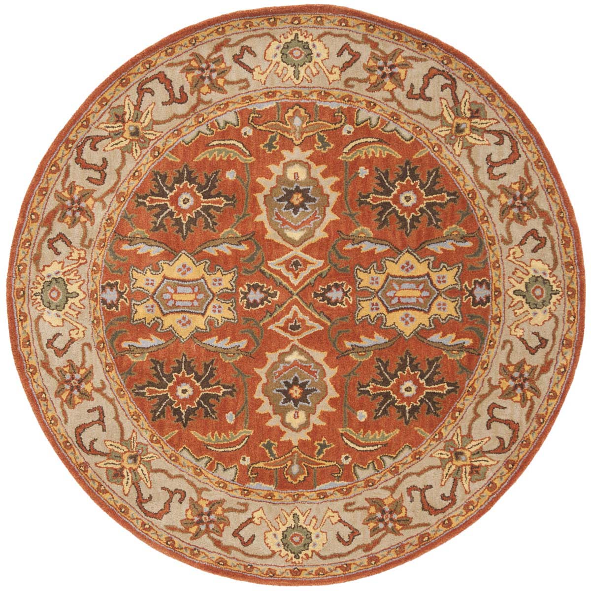 Safavieh Heritage 34D Rug, HG734D - Rust / Beige