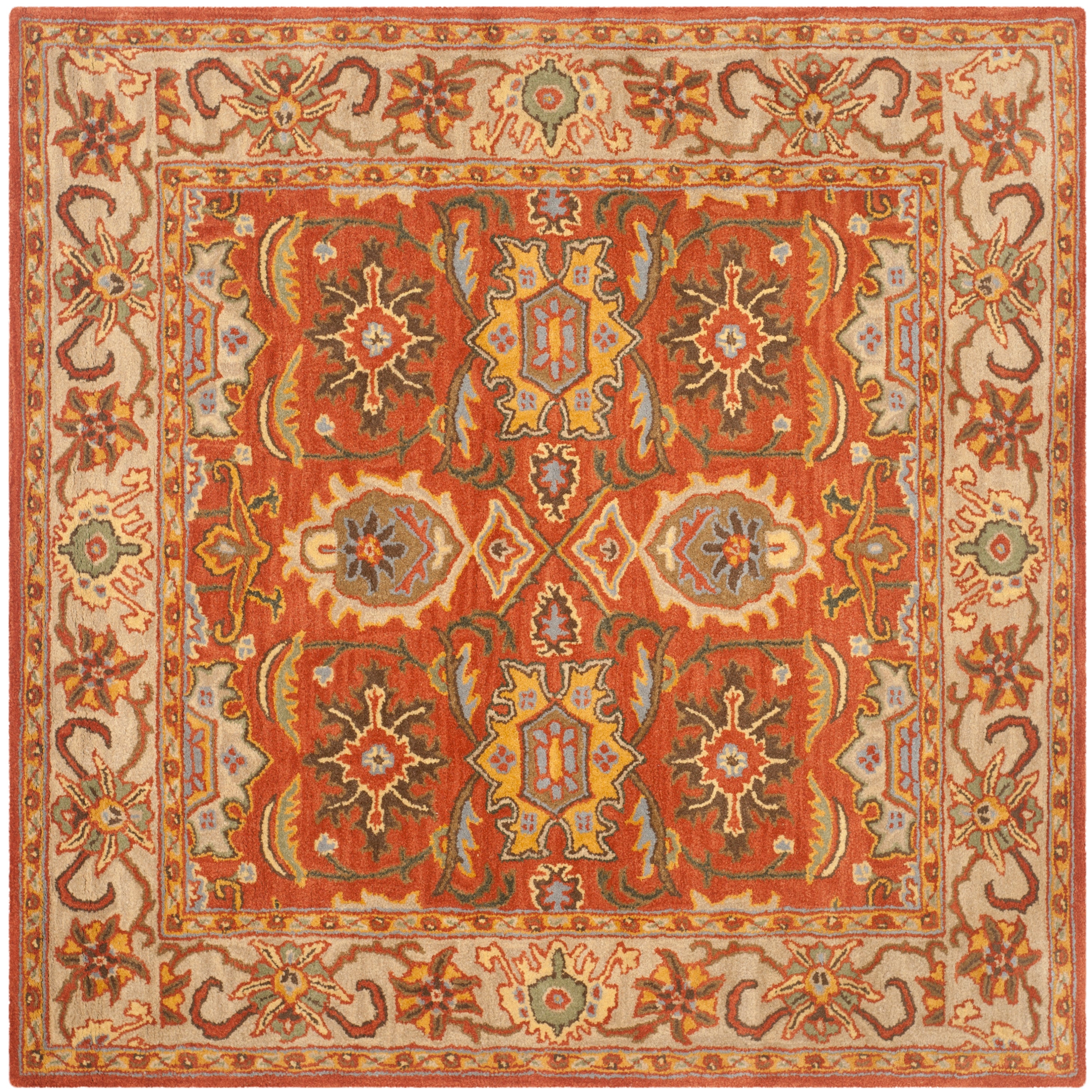 Safavieh Heritage 34D Rug, HG734D - Rust / Beige