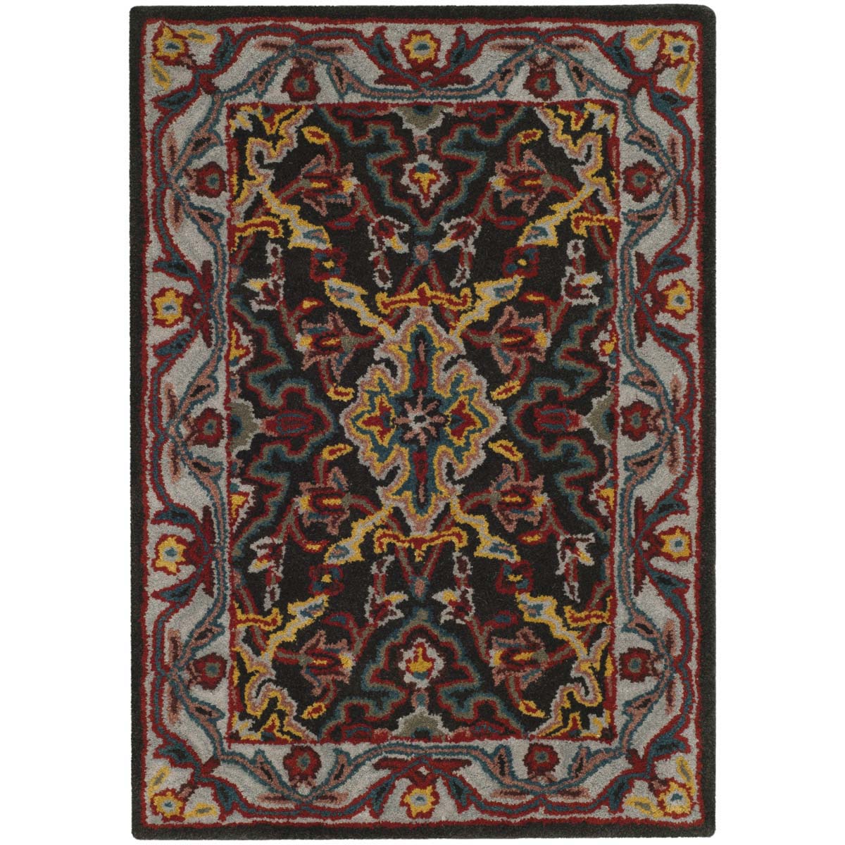 Safavieh Heritage 37A Rug, HG737A - Charcoal / Ivory