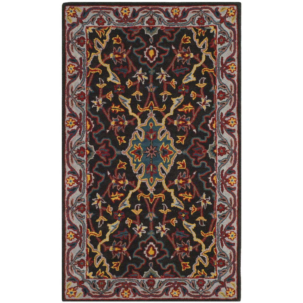 Safavieh Heritage 37A Rug, HG737A - Charcoal / Ivory