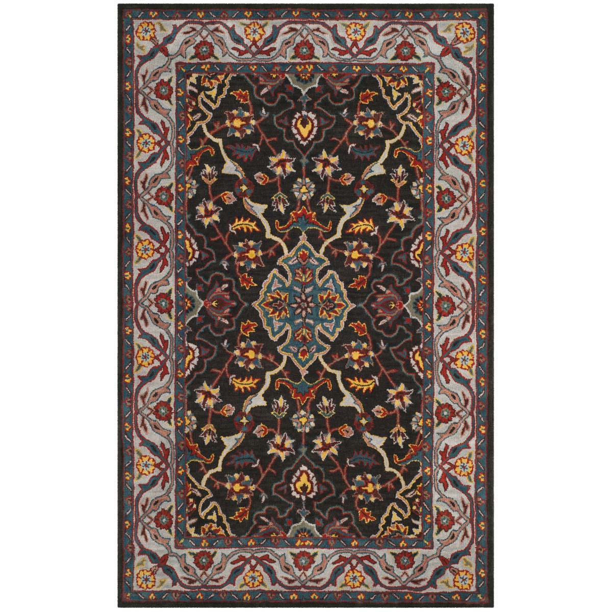 Safavieh Heritage 37A Rug, HG737A - Charcoal / Ivory