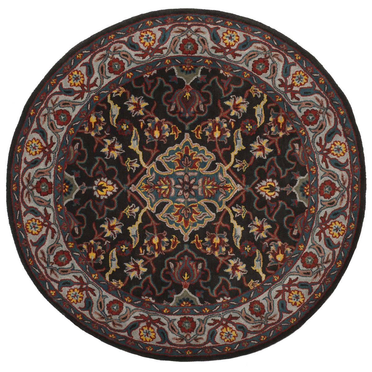Safavieh Heritage 37A Rug, HG737A - Charcoal / Ivory