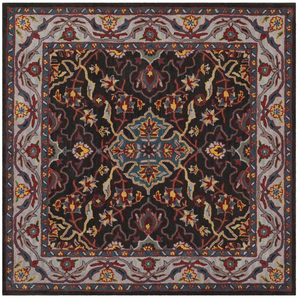 Safavieh Heritage 37A Rug, HG737A - Charcoal / Ivory